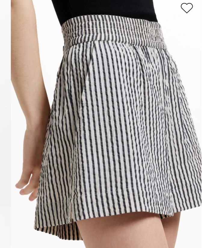 Lia Seersucker Striped Shorts