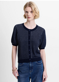 Haddie Mozart Knit Faux Button Top