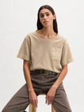 The Mocha Satin Pocket Jersey Tee