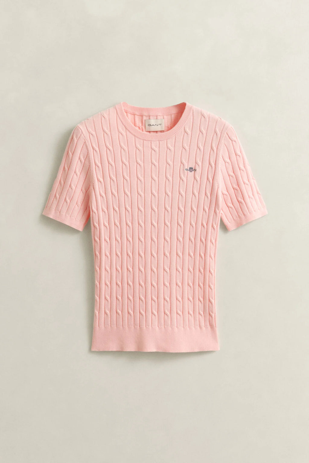 The Apricot Pink Short Sleeve Cable