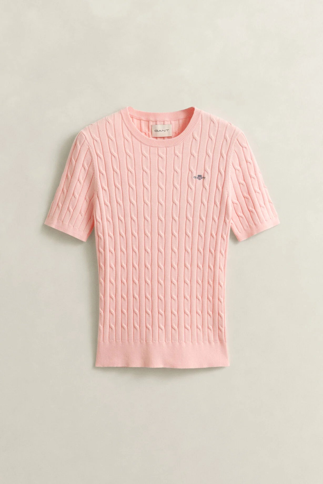 The Apricot Pink Short Sleeve Cable