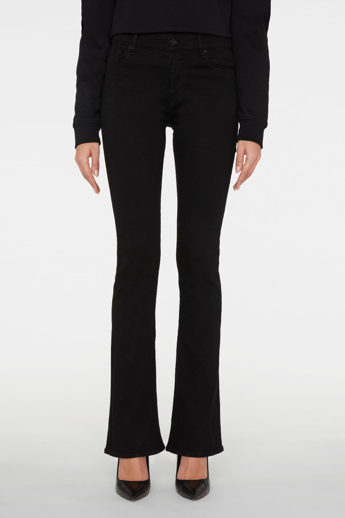 The Bootcut Rinsed Black Jeans